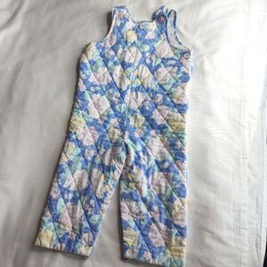 Vintage Floral Baby One Piece Quilted Jumper